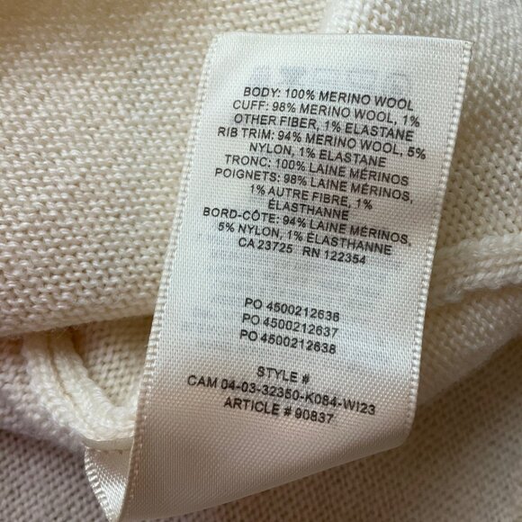 Aritzia Wilfred Small Beige Merino Wool Turtleneck Sweater Soft Knit Minimalist - Picture 7 of 9